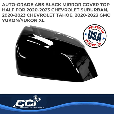 Coast To CCIMC67548BK Top Half Replacement Painted Gloss Black ABS Plastic Set Of 2