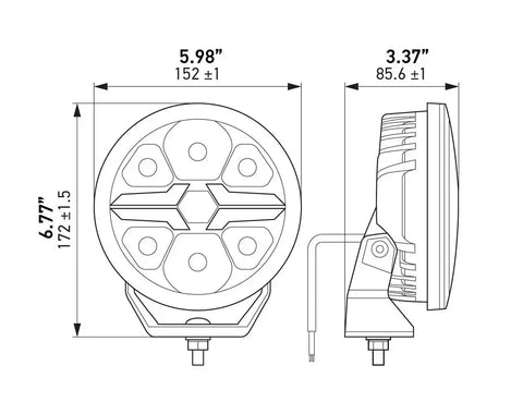 Hella 358228801 Driving/ Fog Light; Blade; LED Bulb; 6 LED Bulbs; 6 Inch Round