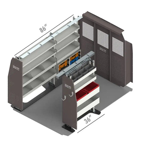 ROLACASE RSMRSSP-RP118 VAN SHELVING SERVICE BIN PACKAGE