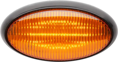 LED PORCH;OVAL;BLACK BASE:AMBER