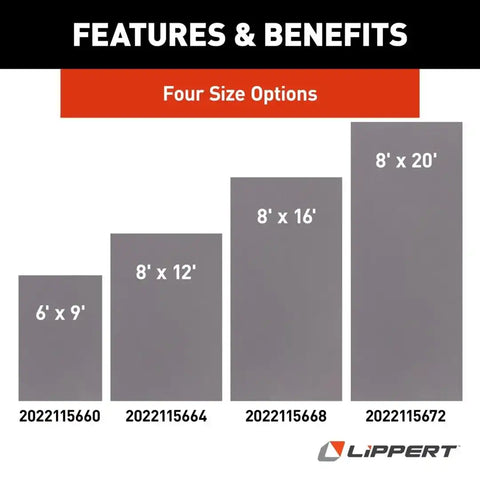 LIPPERT COMP 2022115660 LIPPERT OUTDOOR PATIO RUG - GRAY 6