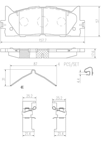DISC BRAKE PAD SET