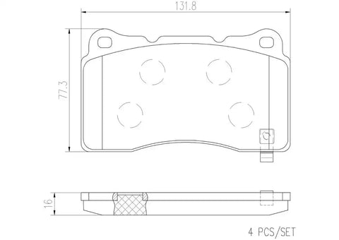 BREMBO P59079N DISC BRAKE PAD SET