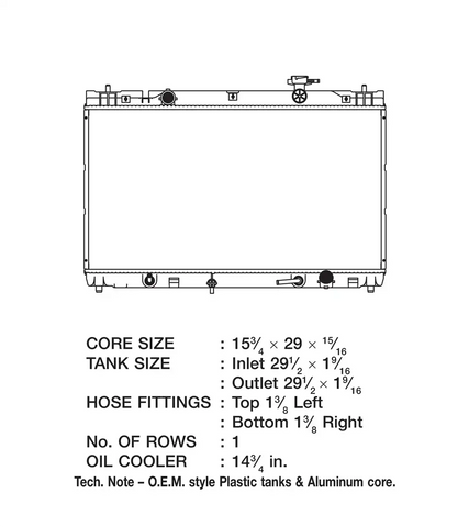 CSF RADIATOR 3143 TOYOTA CAMRY USA BUILT