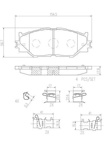 BREMBO P83074N DISC BRAKE PAD SET