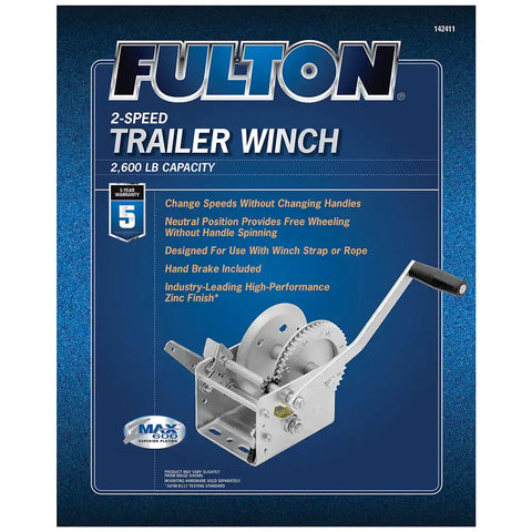 WINCH  2600 LBS.  2-SPEED W/BRAKE