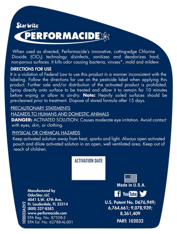 PERFORMACIDE DISINF 32 OZ. SNG KIT