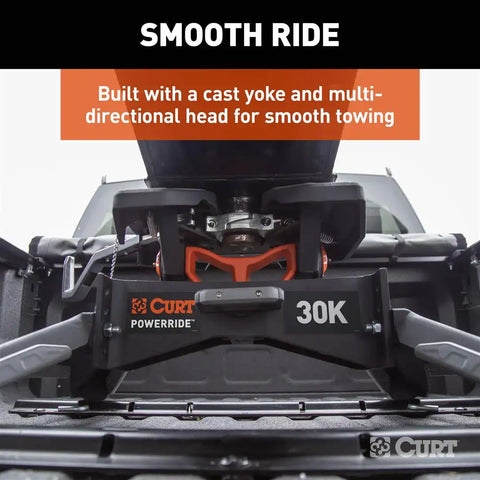 CURT 16320 PowerRide 30K 5th Wheel Hitch, 30,000 lbs