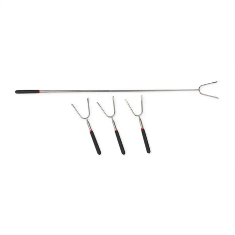 Camco 44015 Campfire Roasting Fork Extendable Up To 34 Inch Length Holds Up to 4 Ho
