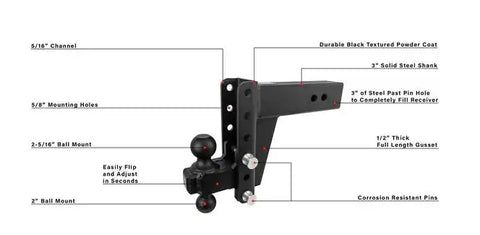 3.0' EXTREME DUTY 6' DROP/RISE