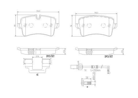 BREMBO P85150N DISC BRAKE PAD SET