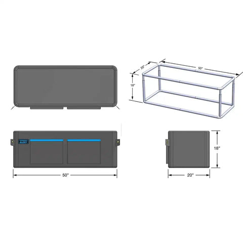 TONNEAU BUDD TBMSHD STORGANIZER FOR MID-SIZE TRUCKS