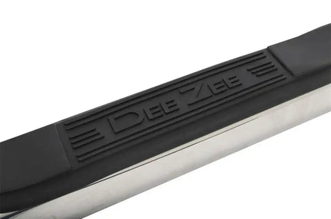 Dee Zee DZ372523 Nerf Bar With Step Pads 3 Inch Round Bent Polished Stainless Ste