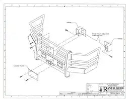 Ranch Hand FBF921BLR Bumper Legend One Piece Design Direct-Fit Mounting Hardware