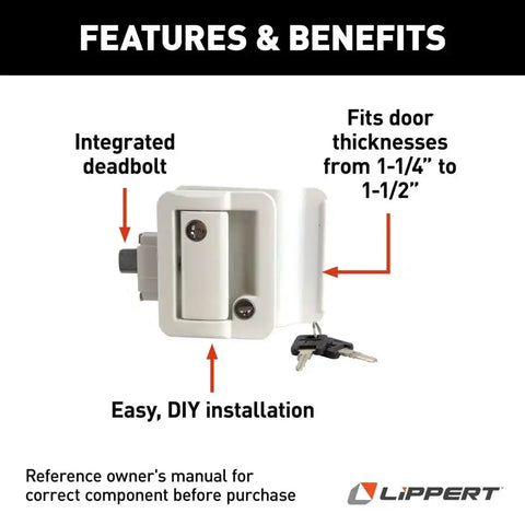 ENTRY DOOR LATCH KIT  WHI