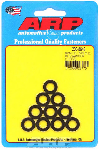 ARP 200-8643 M8 ID .575 OD BLCK WASHER