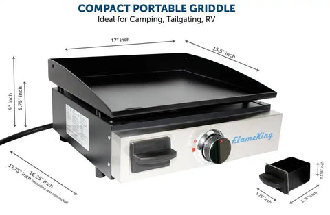 Flat Top Portable Propane Cast Iron Grill Griddle - Thumbnail 3