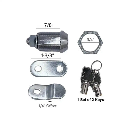 4PK 7/8' COMPARTMENT LOCK