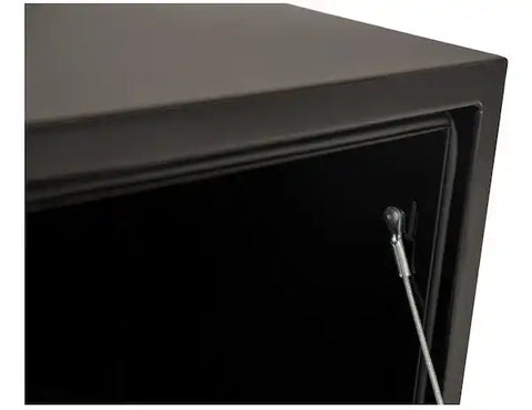 Buyers Products 1703349 Tool Box Underbody 1 Recessed Drop Door Powder Coated Bla