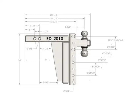 2.0' EXTREME DUTY 10' DROP/RISE