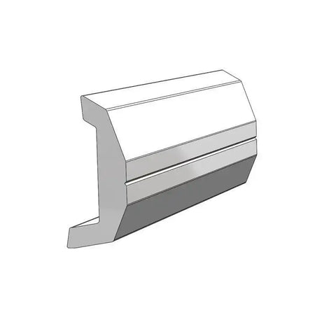 TACO METALS V21-3670WHA20D RIGID RUB RAIL ARCTIC WHITE 20