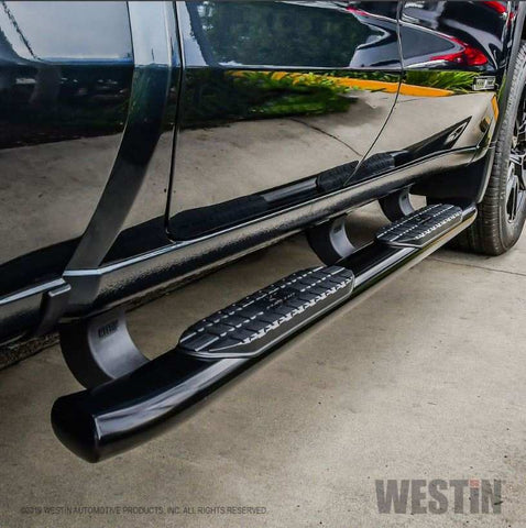 Westin 21-534345 - PRO TRAXX 5 Oval Wheel to Nerf Step Bars Black w/Mount Kit Crew Cab