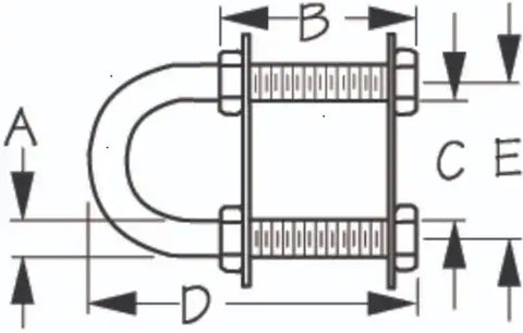 SEA DOG 080135-1 STAINLESS STERN EYE 3/8' X 3-1