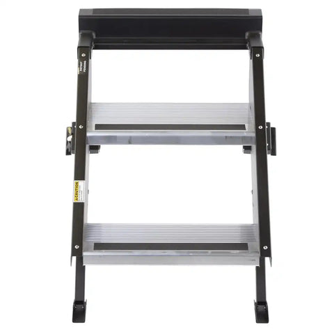 MOR/ryde STP-201 Entry Step Gen 2 Manual Folding Steps Threshold Height Of 25 Inch To 29 In