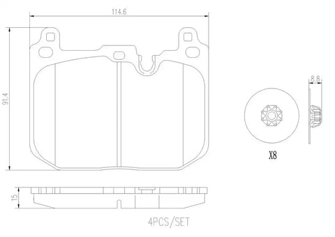 BREMBO P06097N DISC BRAKE PAD SET