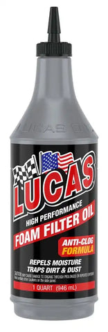 LUCAS OIL 10798 FOAM FILTR OIL/12X1/QUART