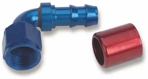 #8 SS HOSE END 1/2' 90DEG