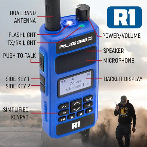 RUGGED RADIO R1 RUGGED R1 BUSINESS BAND HANDHELD RA