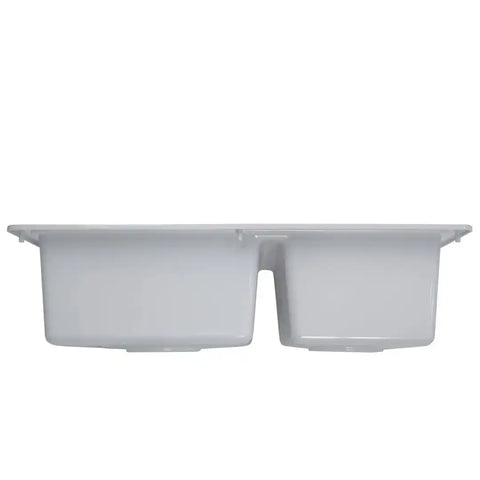 25' X 17' DOUBLE BOWL SINK - WHITE