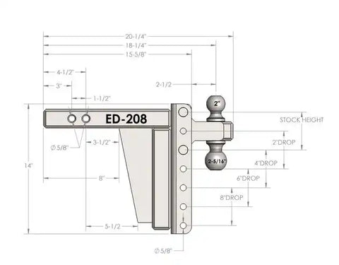 2.0' EXTREME DUTY 8' DROP/RISE
