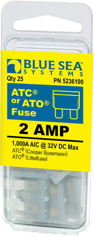 BLUE SEA 5236100-BSS FUSE ATO/ATC 2A PACK 25
