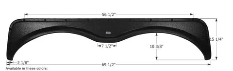 ICON 12292 FENDER SKIRT TANDEM NORTHWOOD BLK