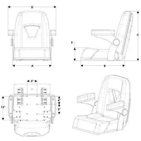 TACO METALS HA4-25WHA-7-0000-0-0 BOCA SPORT CHAIR  25'