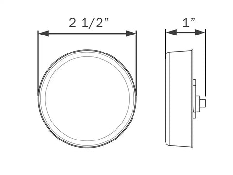 RND 2 1/2' LED CL/MARK LITE RD