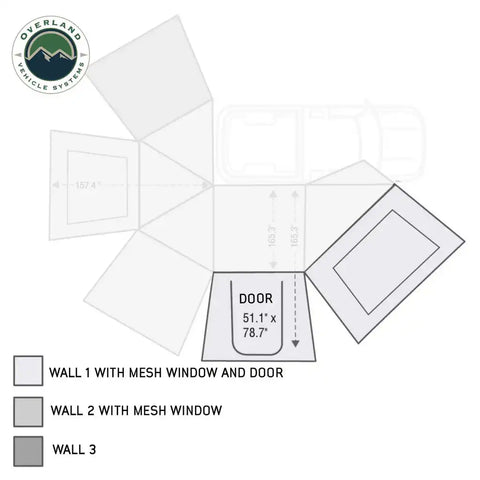 NOMADIC AWNING 270 - SIDE WALL 1 WI