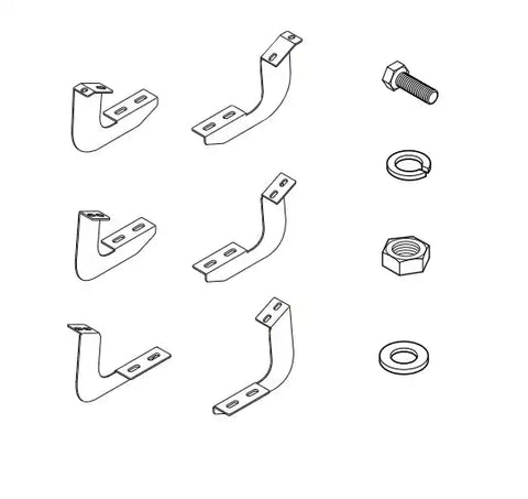 Raptor RB-0401-BK - Slide Track Bracket Kit Black E-Coated Rocker Panel Mount