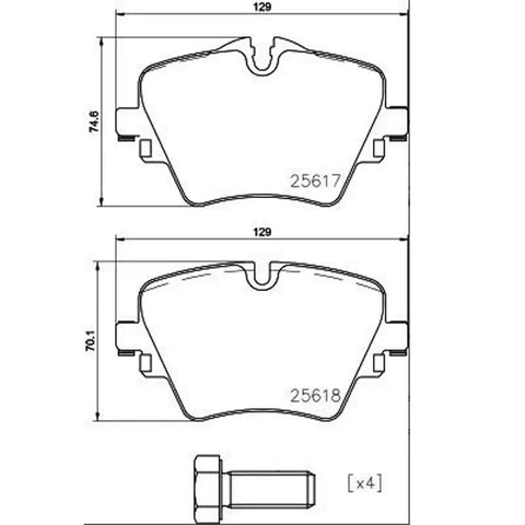 BREMBO P06093 DISC BRAKE PAD SET