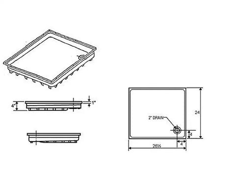ICON 00461 27'X24'X4' POLAR WHITE