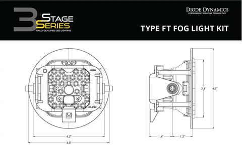 DIODE DYNAMC DD6236 WORKLIGHT SS3 PRO TYPE FT KIT YELLO