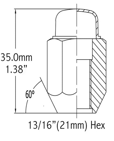 LUG-ACRN 13/16-M12 1.5