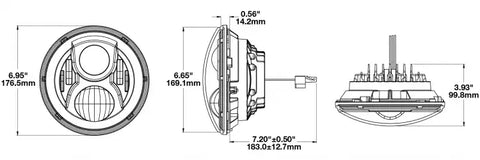 8700 EV2-S 12/24V DOT HEADLAMP CHR