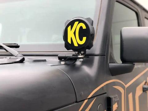 KC HILITE 97111 KIT; JEEP JL A-PILLAR + PRO6 SPOT S