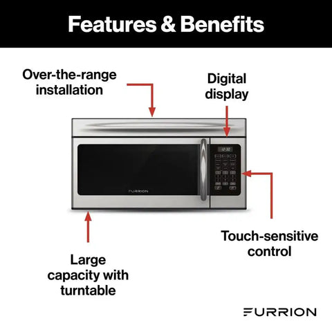 FURRION LLC FMCM15-BL-A 1.5CF OTR CONVECTION MICROWAVE OVEN