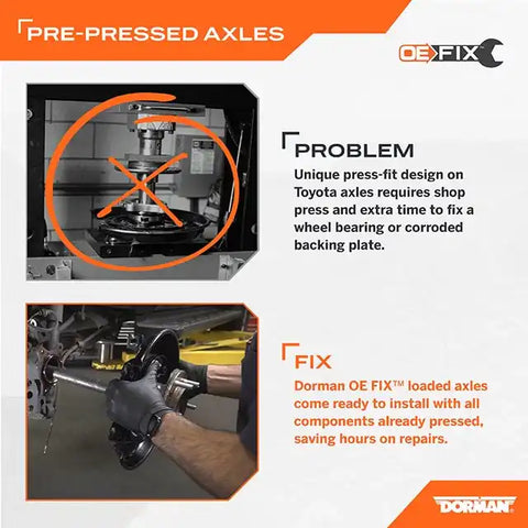 DORMAN 926-148 PRE-PRESSED AXLE