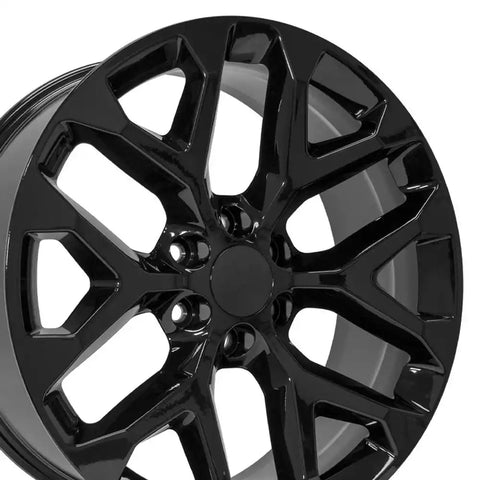 OE WHEELS CV98B-22090-6550-24B 22' REPLICA WHEEL FITS CHEVY SILVER