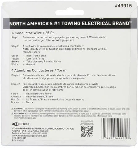 HOPKINS 49915 16GAUGE 4WIRE BONDED 25FT